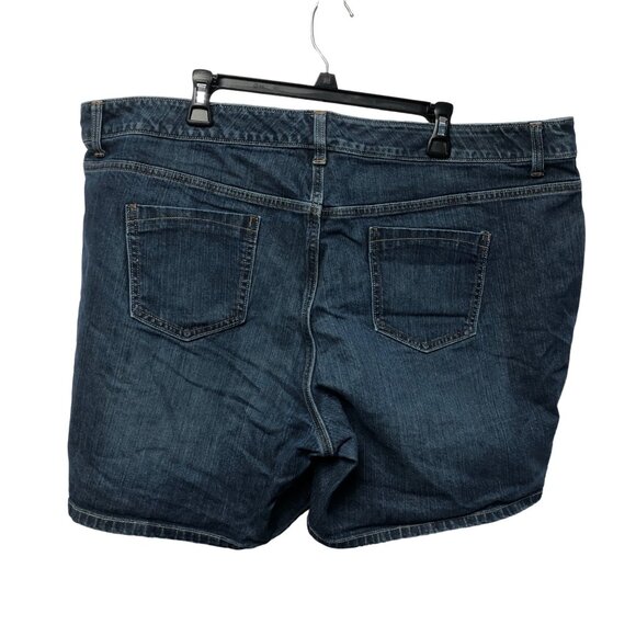 Old Navy Jean Shorts Womens Size 22 Low Rise Waist Stretch Denim - Picture 2 of 7